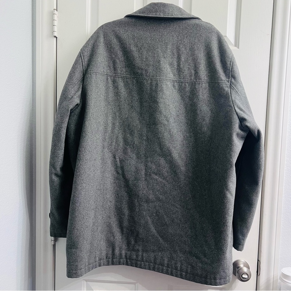 London Fog Wool Balend Overcoat- Old-Money style -Menswear Charcoal Gray - Picture 2 of 4